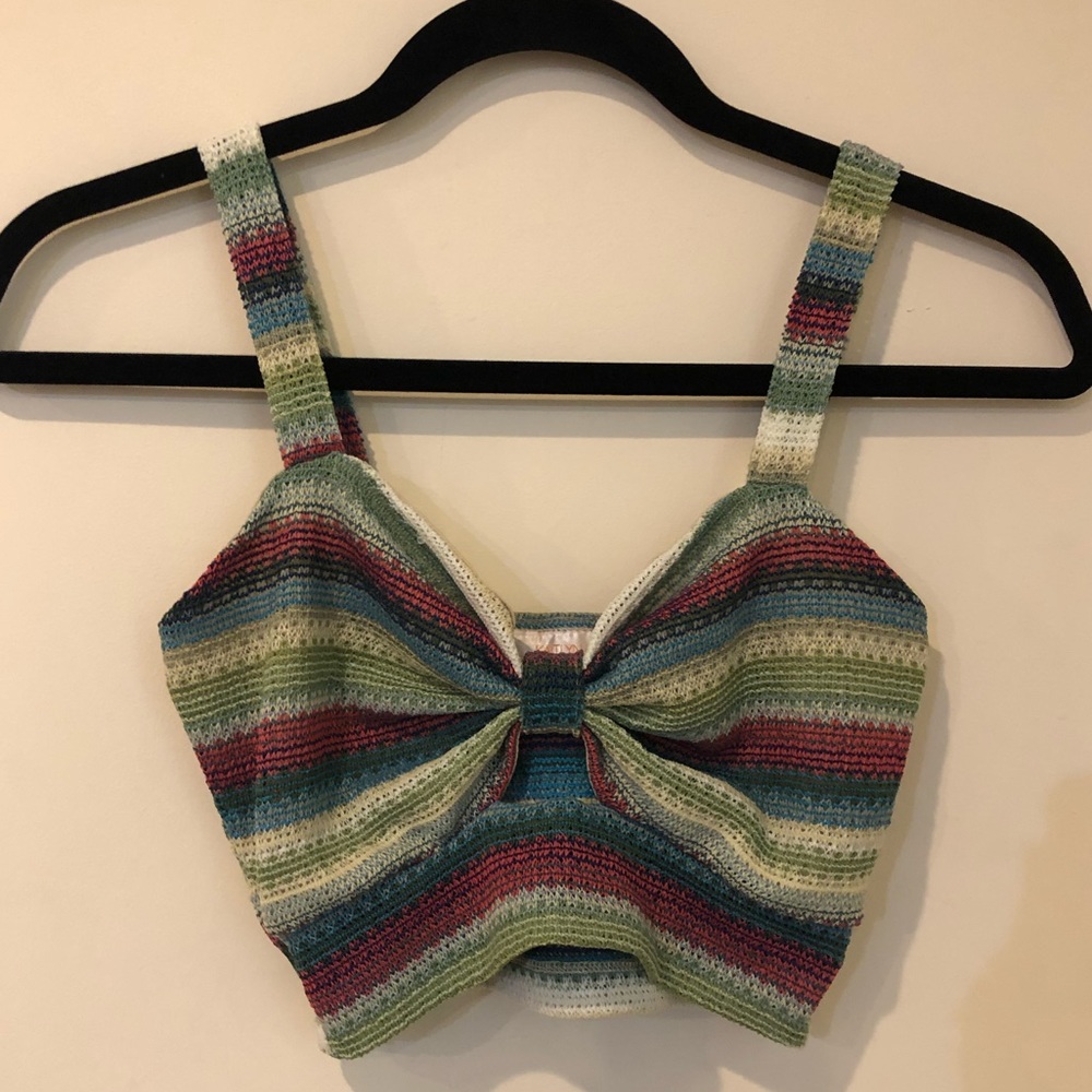 SOLD | Kaityln Boutique • Multicolor Crop Top • Medium - Picture 1 of 6